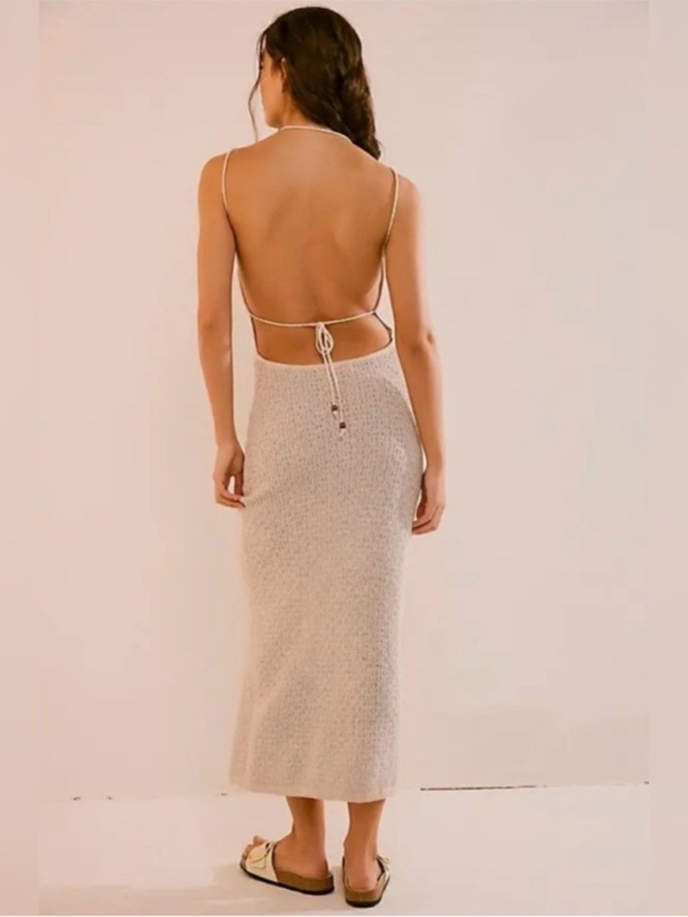 Free People Mindy Backless Sweater Dress - Small